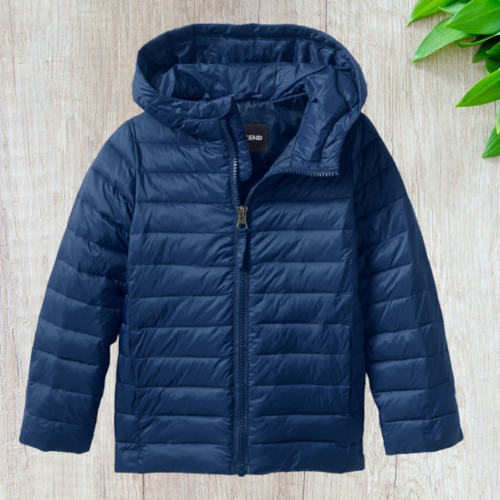 Lands' End Kids ThermoPlume Packable Hooded Jacket Size XL (14 -16 )